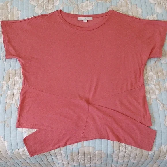 LOFT Boxy T-shirt Salmon Sz M - Picture 2 of 11